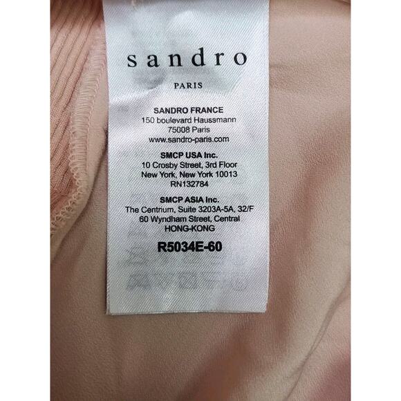 Sandro Women's Girly Ruffle-Trimmed Mini Dress Rose Pink Size 3 Pre-owned - Picture 12 of 16